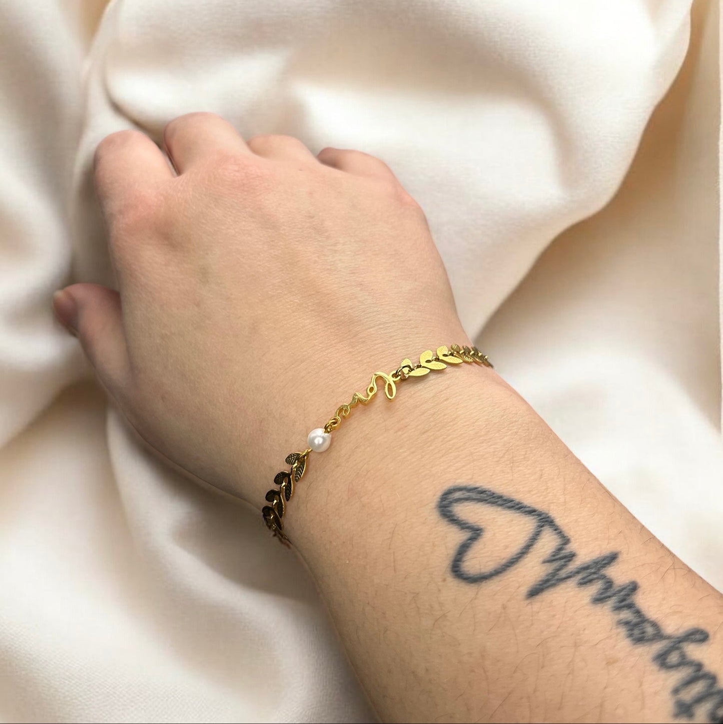 Bracelet feuille Love (3)