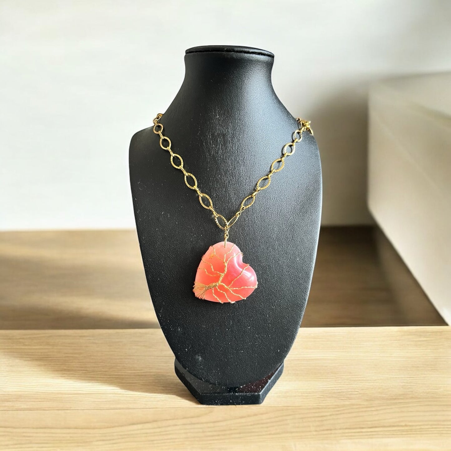 Resin Heart and Tree of Life Necklace (4)
