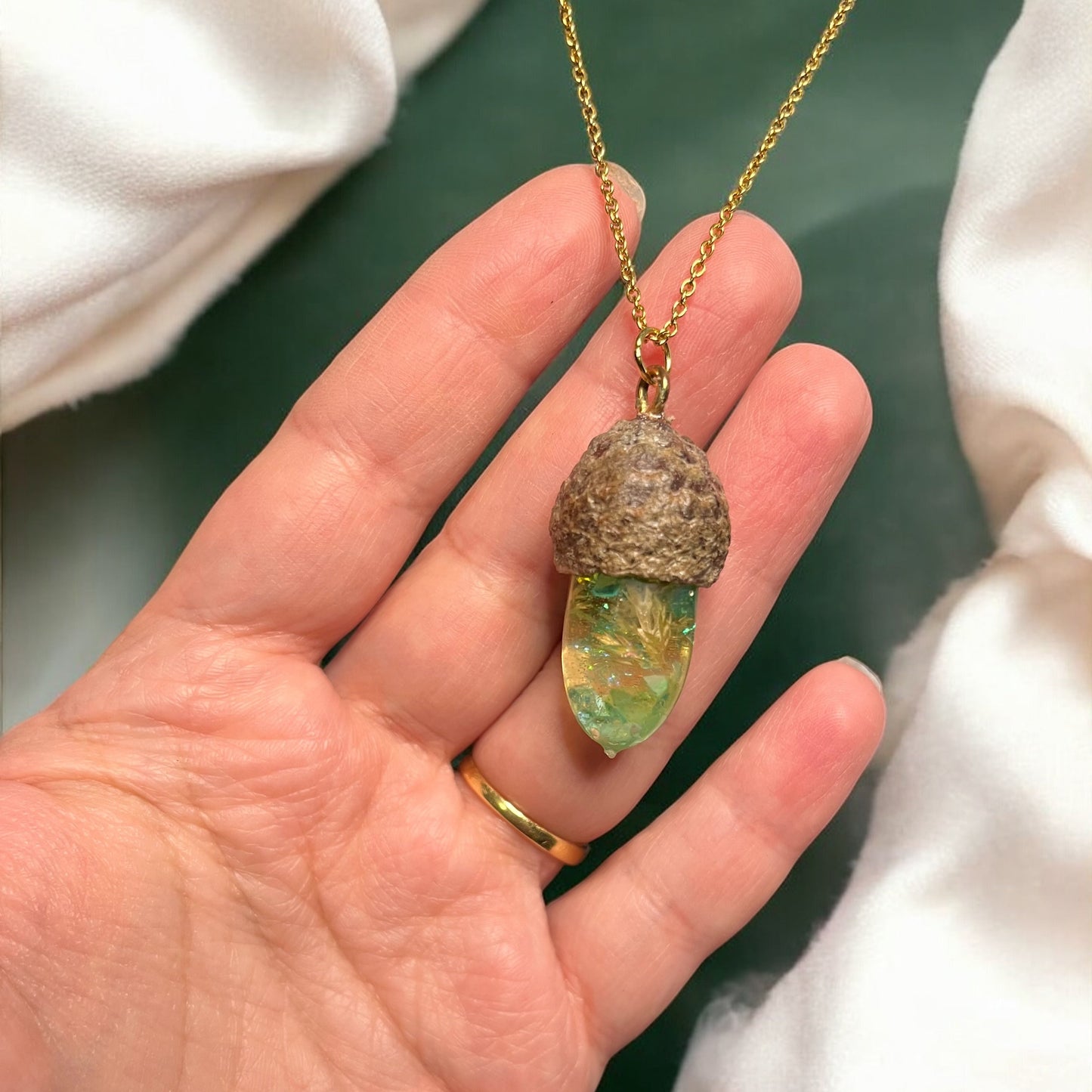 Collier Femme gland de chêne (5)