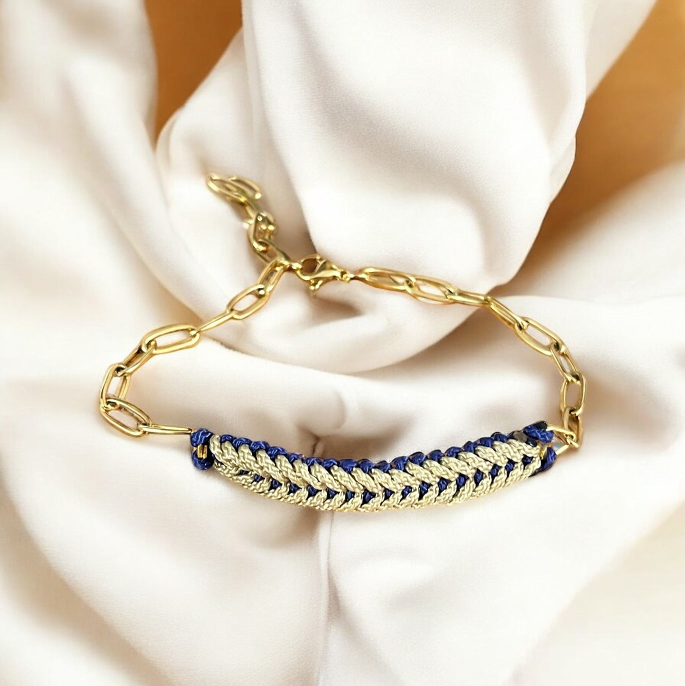 ⚜️ Bracelet « Alliance Royale » – Acier Doré &amp; Paracorde