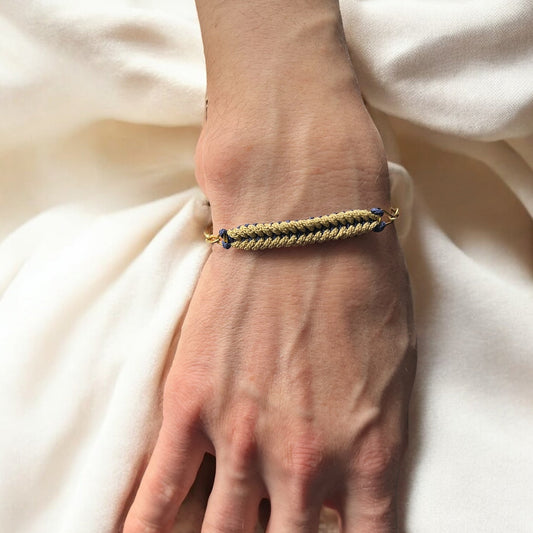 ⚜️ Bracelet « Alliance Royale » – Acier Doré &amp; Paracorde