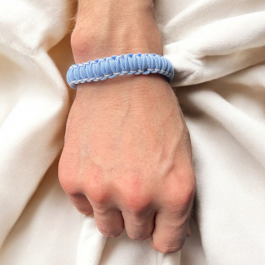 🌊 Bracelet « Horizon Calme » – Paracorde Bleu Ciel