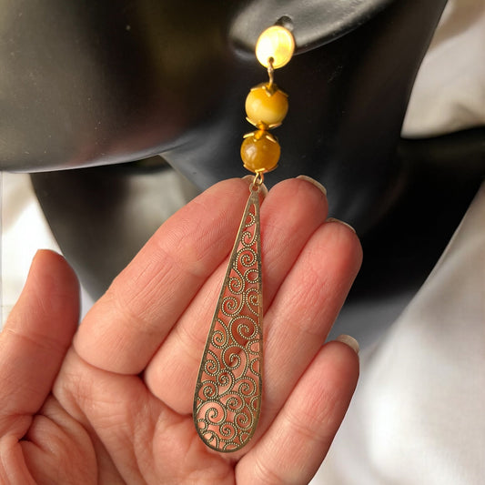 Boucles Filigrane & Œil de Tigre Blanc (8)