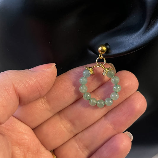 Boucles d’oreilles Aventurine Verte – Douceur & Prospérité (16)