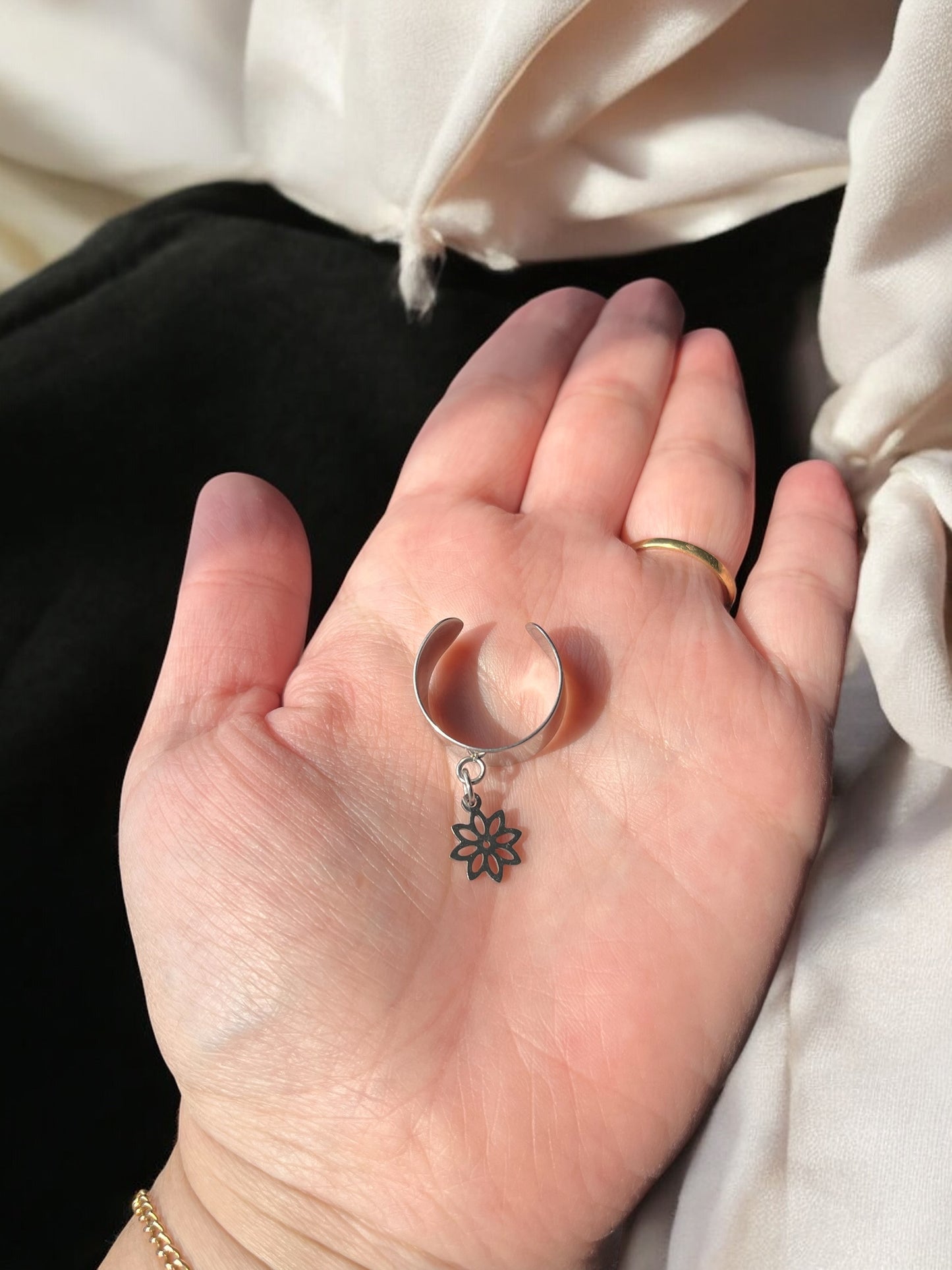 Bague Ajustable Fleur