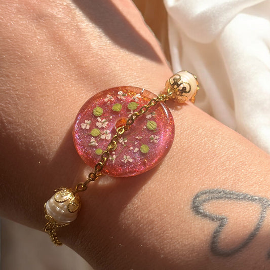 Bracelet Femme – Poésie Fleurie en Résine Caméléon