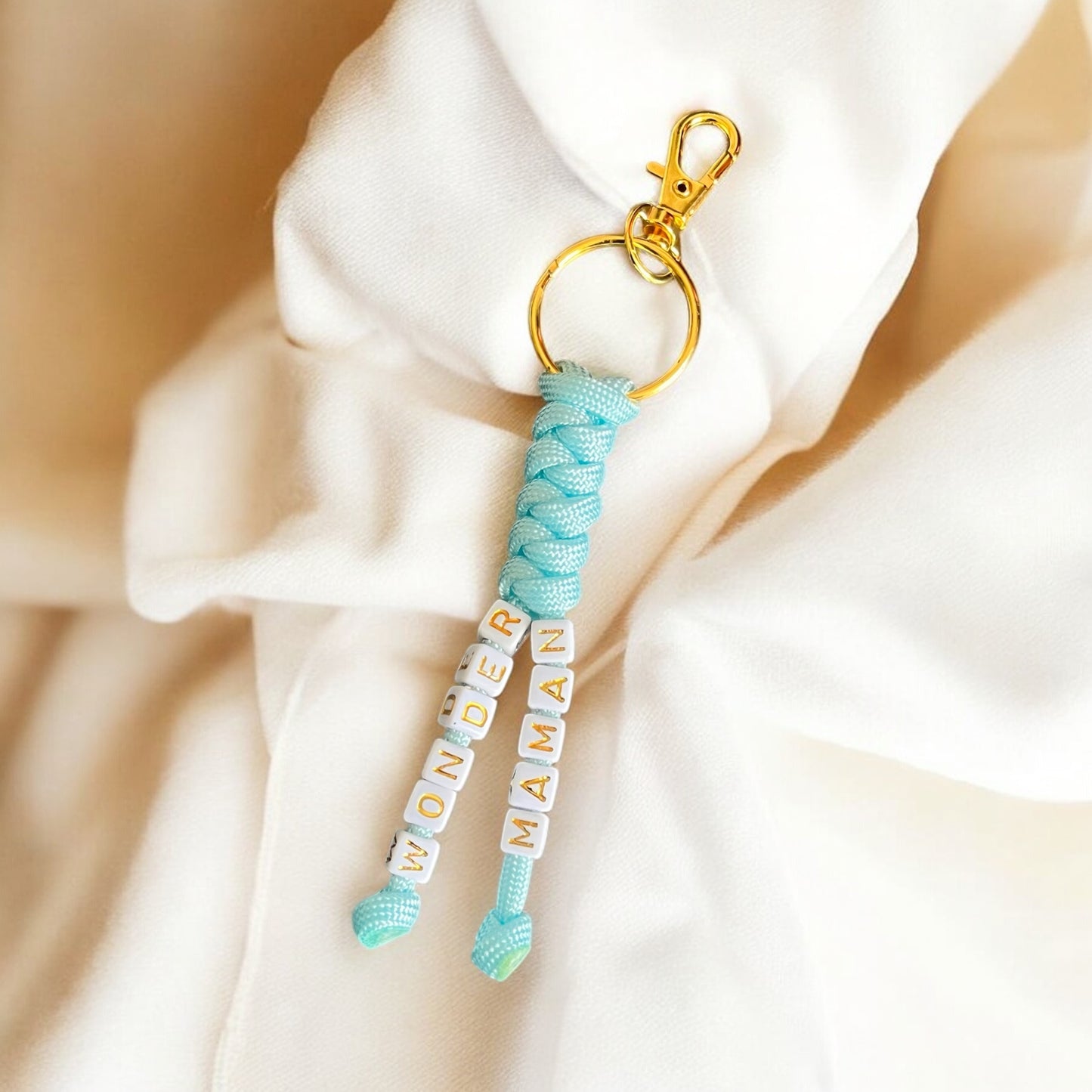 💕 Porte-clés paracorde personnalisés – Mots doux pour Maman 💕