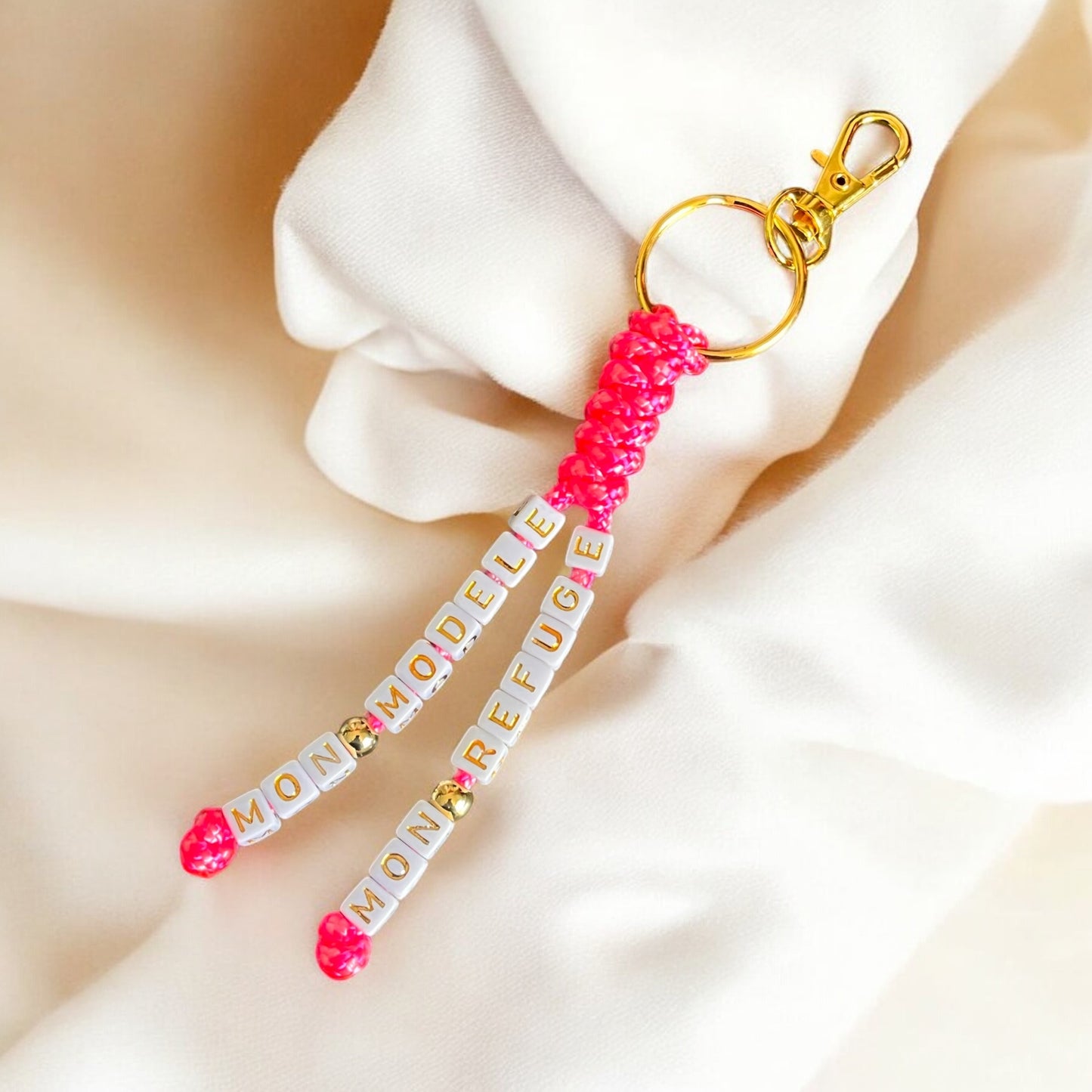 💕 Porte-clés paracorde personnalisés – Mots doux pour Maman 💕