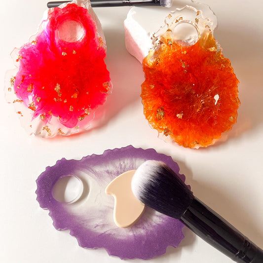 Palette en résine pour fond de teint – mélange et application